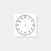 Lehrer Blank Clock Face Lehrhilfe Post-it Klebezettel (Vorderseite)