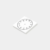 Lehrer Blank Clock Face Lehrhilfe Post-it Klebezettel (angewinkelt)