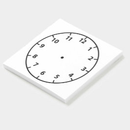 Lehrer Blank Clock Face Lehrhilfe Post-it Klebezettel