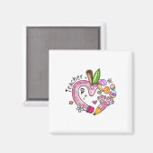 Lehrer Bleistift Apfel Hase Eier Ostertag Lehrer Magnet (Vorderseite/Rückseite)