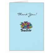 Lehrer Blooms Danke Karte (Vorne)