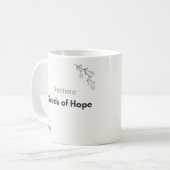 Lehrer-Blumen "Hoffnungssamen nähren" Kaffeetasse (Vorderseite Links)