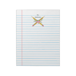 Lehrer Blumenstifte Notebook-Papierstreifen Notizblock
