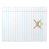 Lehrer Blumenstifte Notebook-Papierstreifen Notizblock (Vorderseite)