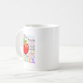 Lehrer Bogen Bleistift Apfel Lustig Ck Zur Schule Kaffeetasse (Vorderseite Links)
