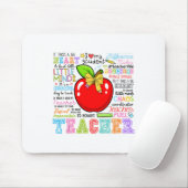Lehrer Bogen Bleistift Apfel Lustig Zurück zur Sch Mousepad (Mit Mouse)