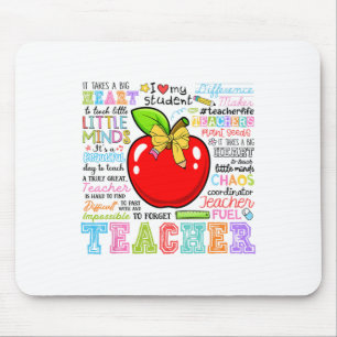 Lehrer Bogen Bleistift Apfel Lustig Zurück zur Sch Mousepad