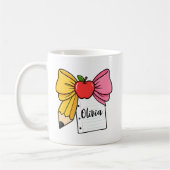 Lehrer Bogen Bleistift Bogen Zurück zur Schule Ben Kaffeetasse (Links)