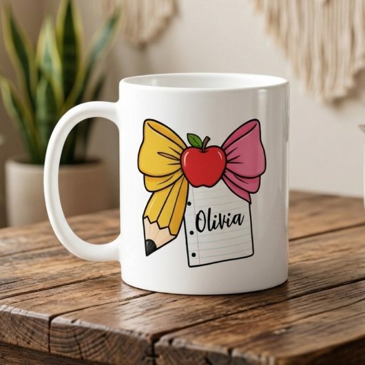 Lehrer Bogen Bleistift Bogen Zurück zur Schule Ben Kaffeetasse
