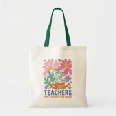 Lehrer Boho Floral Tragetasche (Vorne)