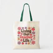 Lehrer Boho Floral Tragetasche (Vorne)