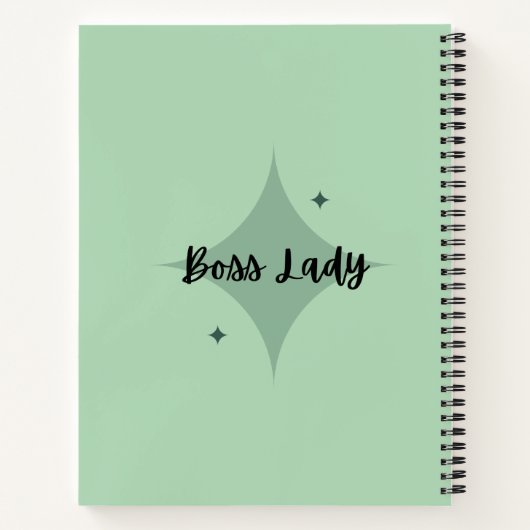 Lehrer/Boss Lady Notebook Notizblock (Rückseite)