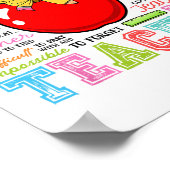 Lehrer Bow Bleistift Apfel Lustig Ck Zur Schule Le Poster (Ecke)