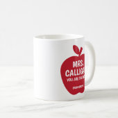 Lehrer-Brennstoff-lustiges Apple-Geschenk Kaffeetasse (VorderseiteRechts)
