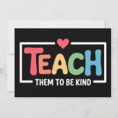 Lehrer bringen ihnen bei, wieder freundlich zur Sc Einladung (Vorderseite)