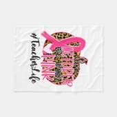 Lehrer Brustkrebs Bewusstsein im Oktober tragen wi Fleecedecke (Vorderseite (Horizontal))