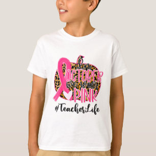 Lehrer Brustkrebs Bewusstsein im Oktober tragen wi T-Shirt