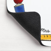 Lehrer-Buch-Stapel mit Apple-Monogramm Mousepad (Ecke)