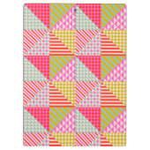 Lehrer bunte Patchwork-Klemmbrett Klemmbrett (Rückseite)