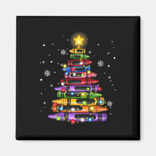 Lehrer Buntstift Weihnachtsbaum Lichter Schüler Sc Magnet