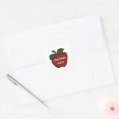 Lehrer Care-Red Apple Quadratischer Aufkleber (Umschlag)