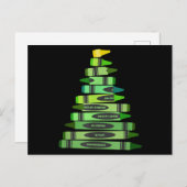 Lehrer Christmas Gif Crayon Tree Postkarte (Vorne/Hinten)