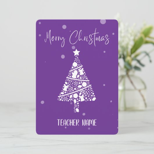 LEHRER CHRISTMAS GREETCARD DANKESKARTE (Stehend Vorderseite)