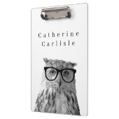 Lehrer-Clipboard mit süßer Eule mit Brille Klemmbrett (Links)