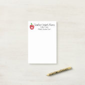 Lehrer coolster Apfelfüßler Post-it Klebezettel (Auf Schreibtisch)