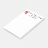 Lehrer coolster Apfelfüßler Post-it Klebezettel (angewinkelt)