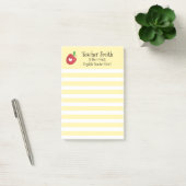 Lehrer coolster Apfelsinengelb Post-it Klebezettel (Büro)