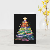 Lehrer Crayon Christmas Tree Lights Student Schoo Karte (Gelbe Blume)