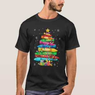 Lehrer Crayon Christmas Tree Lights Student Schoo T-Shirt