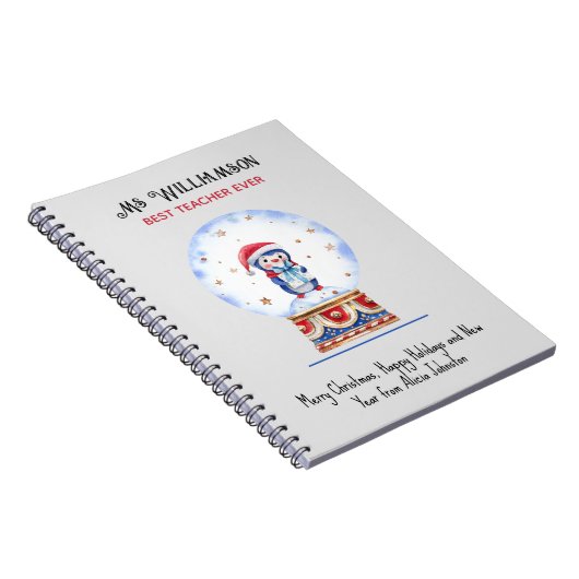 Lehrer Custom Happy Holidays, Best (Titel) je Notizblock (Rechte Seite)