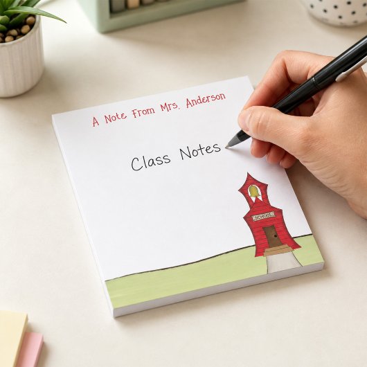 Lehrer Custom School House Niedlich Notizblock