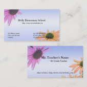 Lehrer daisme Blume Visitenkarte (Vorne/Hinten)