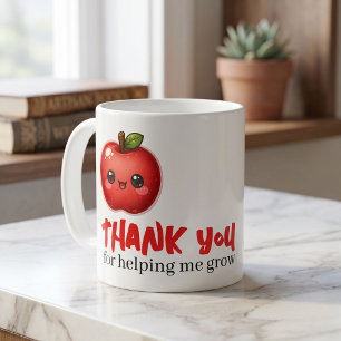Lehrer Danke, dass du mir geholfen hast zu wachsen Kaffeetasse