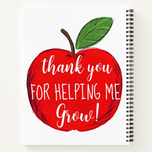 Lehrer danke, dass sie uns beim Apfelanbau geholfe Notizblock (Rückseite)