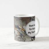 Lehrer Danke Driftwood Woodgrain Foto Nature Kaffeetasse (VorderseiteRechts)