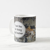 Lehrer Danke Driftwood Woodgrain Foto Nature Kaffeetasse (Vorderseite Links)