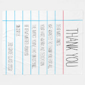 Lehrer - Danke - Fleece Blanket (Anpassen) (Vorderseite (Horizontal))