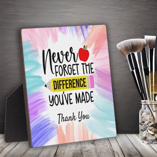 Lehrer Danke Fotoplatte