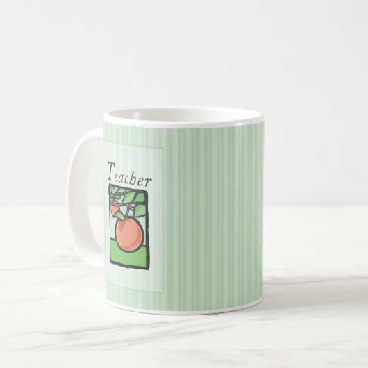 Lehrer danke Ihnen Geschenk Tasse, Apple Kaffeetasse (Vorderseite Links)