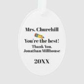 Lehrer danke Ihnen Ornament (Rückseite)