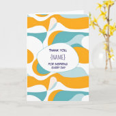 Lehrer Danke – Personalisiert Karte (Gelbe Blume)