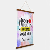 Lehrer Danke Wandteppich Mit Holzrahmen (Gewinkelt)