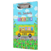 Lehrer danken Ihnen niedliche Bus-Tiere des Name-| Klemmbrett (Links)