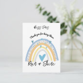 Lehrer danken Ihnen Regenbogen-Geschenk Rente Postkarte (Stehend Vorderseite)