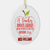 Lehrer danken Ihnen Ruhestand Wort Kunst Apfel Keramik Ornament (Rechts)