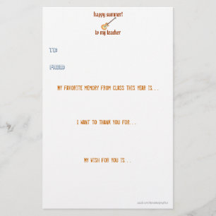 Lehrer danken Ihnen zu merken Briefpapier